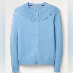 Boden Abercorn Scallop Neck Cardigan